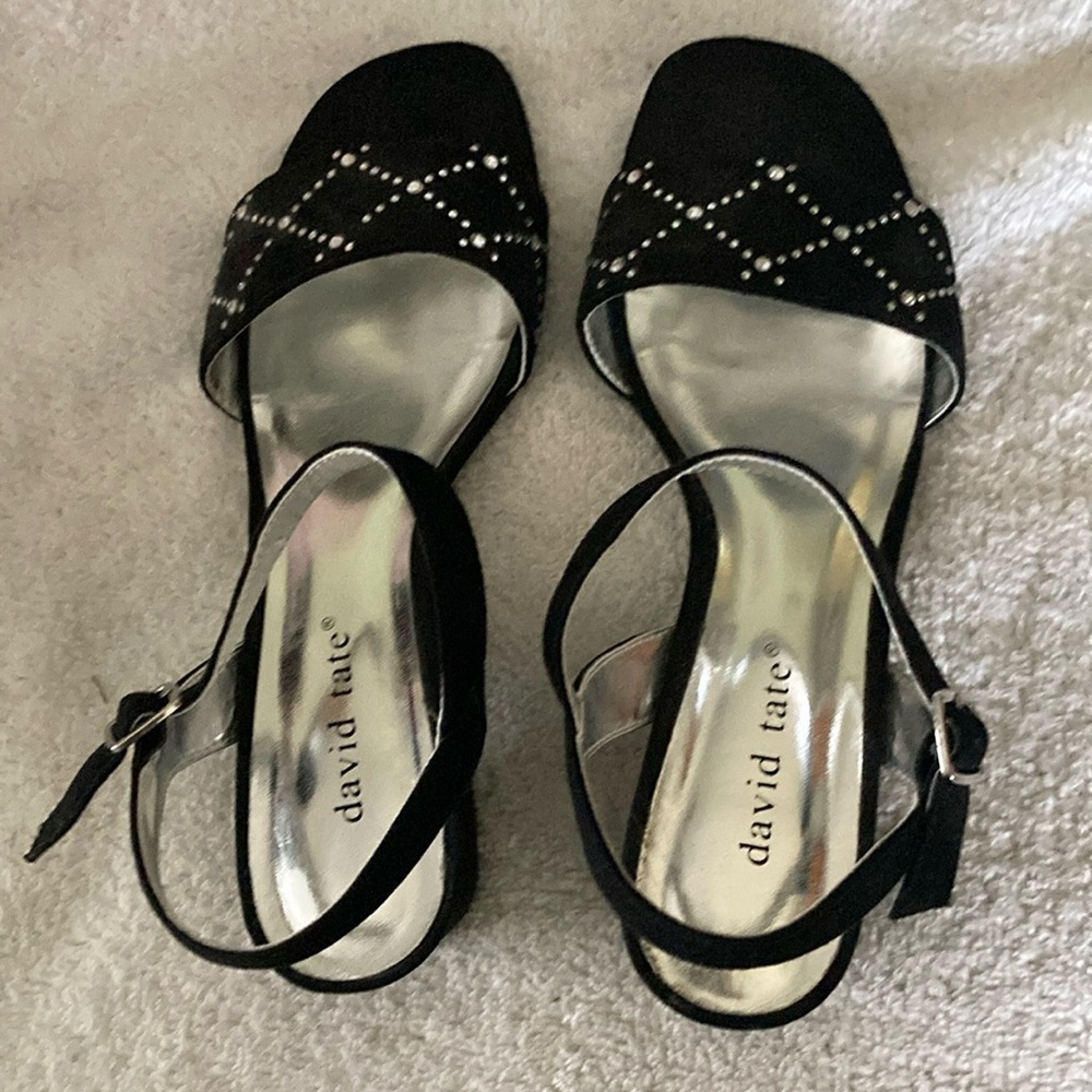 Black dress sandals by David Tate in Sz 7